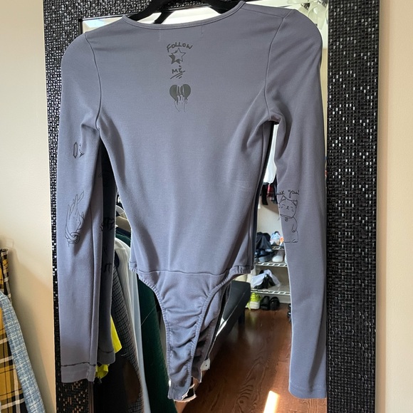 Manière De Voir Graffiti Bodysuit - Steel Blue (Size XS) - Picture 4 of 4